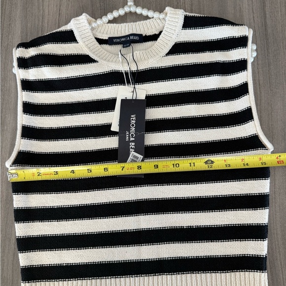 VERONICA BEARD Vera Striped Sleeveless Sweater - Picture 12 of 13